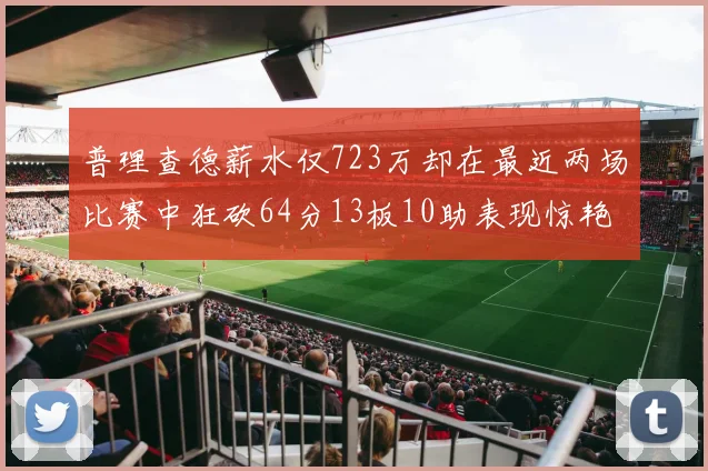 普理查德薪水仅723万却在最近两场比赛中狂砍64分13板10助表现惊艳